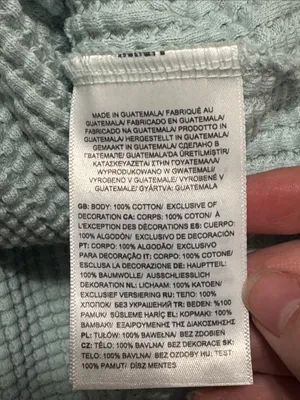 The North Face Pale Aqua Waffle Mock Neck Chabot Sweatshirt Hiking Outdoors sz L thumbnail 10