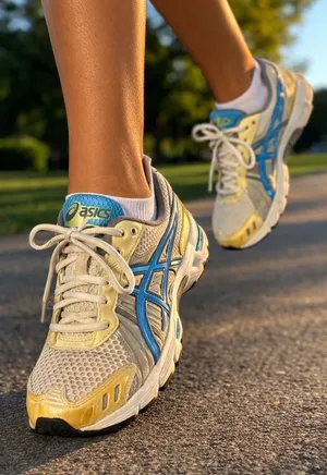 ASICS Gel Kushon 3 Running Shoes White Blue Women’s Size 10 Athletic Sneakers thumbnail 1
