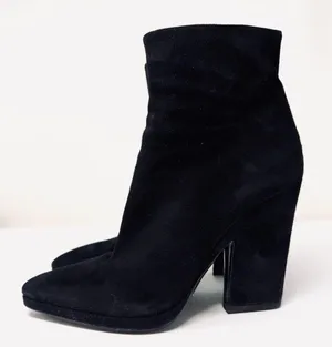 PRADA black suede ankle boots, made in Italy, size 39 thumbnail 1