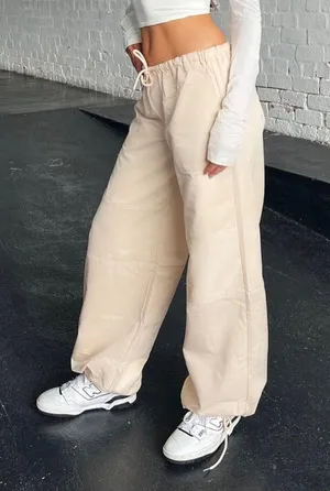 Tiger Mist Cream white ryan parachute pants thumbnail 2
