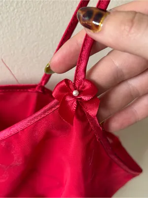 Gilligan & O'Malley Red Sheer Lingerie Top thumbnail 4