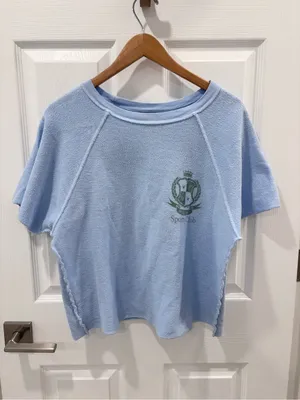 Retrobrand Terry cutoff sweatshirt size Small Blue thumbnail 4