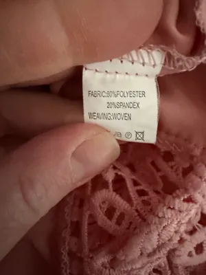Bridal/ Bridesmaid Satin Pink Lace Crochet Floral Detail Robe OS. thumbnail 8