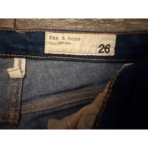 Rag & Bone High Rise Ankle Skinny Jeans Dark Wash Raw Step Hem Size 26‎ Modern thumbnail 3