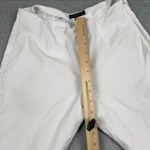 Theory Pants Womens 8 White Ankle Crepe Slim Zip Pockets Stretch 26 Inseam thumbnail 5
