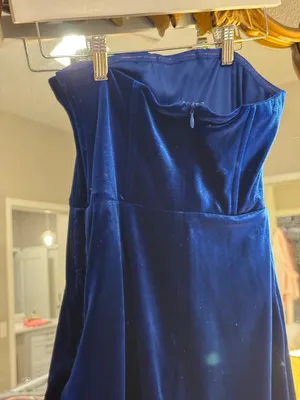 Blue Velvet Lulus Dress thumbnail 4