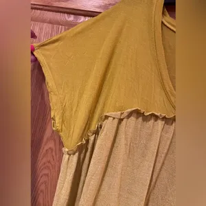 Saturday Sunday by Anthropologie Yellow Tiered Ruffle Maxi‎ Dress Size Small thumbnail 9