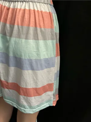 TFY Collection Striped Pastel Spaghetti Strap Dress LG NWT thumbnail 12