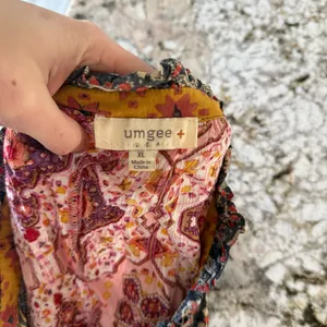 Umgee + XL Boho Patchwork Print Peasant Blouse Top Tie Neck Long Sleeve thumbnail 6