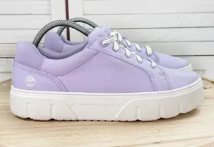 Timberland Laurel Court Low Lace Up Canvas Sneakers Lilac‎ Purple Women 9.5 thumbnail 1