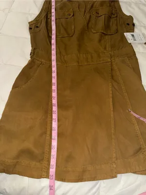 Free People Brown Utility Pinafore Dress thumbnail 11