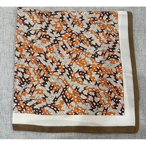 70cmx70cm Square Brown/Orange Scarf thumbnail 5