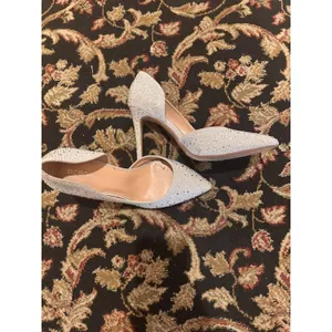 BCBG Generation Light Gray Bling Heels 4 Wedding Or Formal Event Sz 10 thumbnail 5