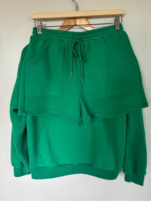 Annabess Women's Green Athletic Drawstring Shorts with Front Pockets Size M thumbnail 1