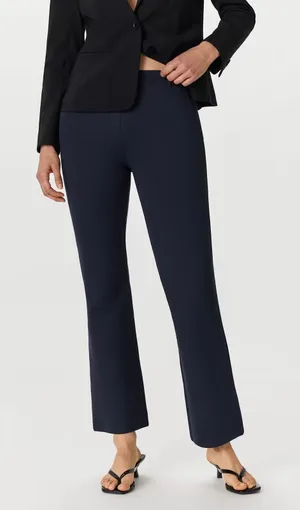 Quince S Straight Leg Ultra-Stretch Ponte Pants Navy Blue Officecore High Rise thumbnail 1