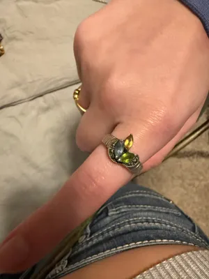 Vintage Sterling sliver 3 color way leaf ring from Craig Husar Designs thumbnail 1