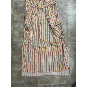 BCBGeneration Womens Multi Color Striped Halter Maxi Dress Pink Yellow Green M‎ thumbnail 5