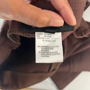 Escada Chocolate Brown Stretch‎ Cotton Mid Rise Crop Flare Pant Size 8 thumbnail 9