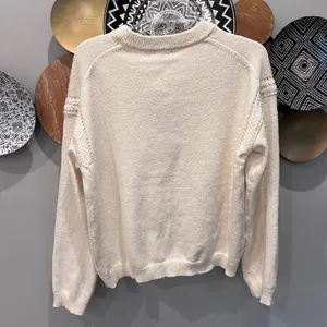 Wild Fable NWT Cream Button Front Cardigan Sweater Braided Shoulder Detail M thumbnail 4
