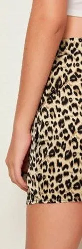 Forever 21 leather-like leopard print mini skirt thumbnail 2