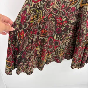 Madison Leigh Boho Floral Beaded Dress Sz 8 Y2K Festival Empire Waist Paisley thumbnail 5