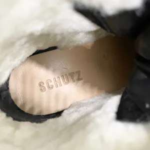 NEW‎ Schutz Womens 6 Aretuza Black Suede & Shearling Combat Boots Waterproof thumbnail 10