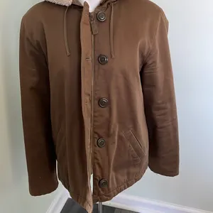 J. Crew Utility Jacket with Split zipper Sherpa hood thumbnail 7