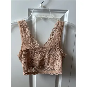 Altar'd State Lace-Trim Bralette in Nude Tan Size Small thumbnail 3