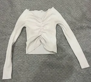 Elegant White Ruched Women's Top XS thumbnail 1