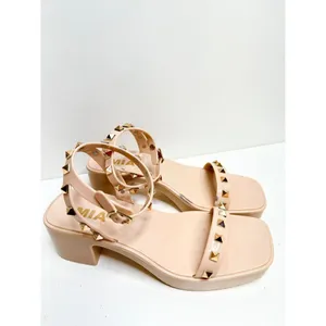 MIA Sandals Womens Size 6 Pink Studded Chunky‎ Heel Y2K thumbnail 2
