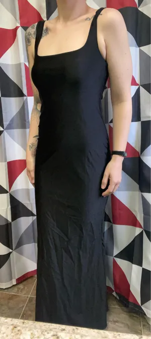 Klassy Network Lux Square Neck Tank Brami Maxi Dress thumbnail 1