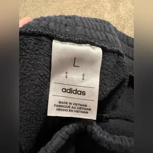 (Adidas) Black Comfy Sweatpants: Size Large thumbnail 3