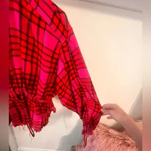 Final Price Free People Pacific Dawn Plaid Shirt thumbnail 5