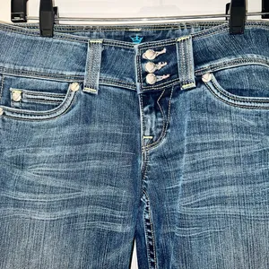 Sang Real by Miss Me Stylish Blue Boot Cut Jeans for Women size 30 EUC thumbnail 6