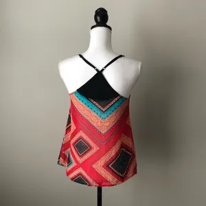 YA Los Angeles | Sheer Multicolored Racerback Camisole Sz S thumbnail 5