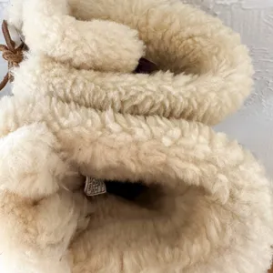 UGG | Australia Montclair Cuffed‎ Suede Sheepskin Lace-Up Boots in Chestnut thumbnail 10