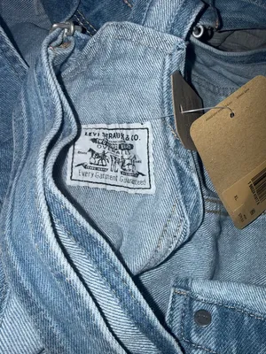 Levi's NWT Shortall Light Wash Cuffed Denim Vintage Festival Short Overalls XL thumbnail 6