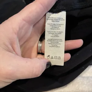 Alo Yoga Moto Leggings High Waisted Black Glossy Patent Ribbed Yoga Pants Small thumbnail 11