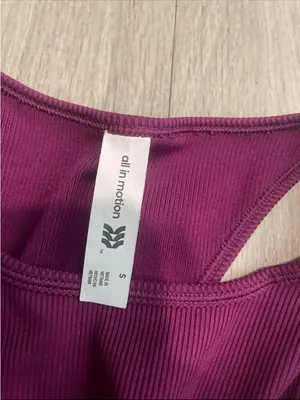 all in motion Plum High-Neck Ribbed Tank Top thumbnail 2