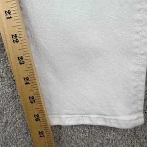 7 For All Mankind Jeans Women 26 White Low Rise Straight Y2K Made USA Button Fly thumbnail 6