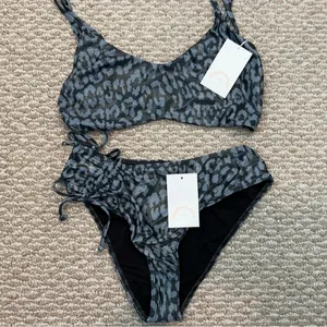 Dippin' Daisy's Gray Leopard Print Bikini Set thumbnail 3
