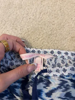 Victoria's Secret Blue and White Printed Sleep Shorts thumbnail 2