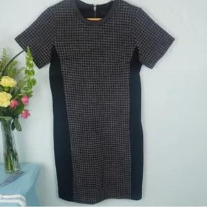 J..Crew wool houndstooth  Tweed shift dress thumbnail 3