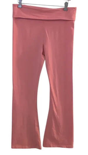 Victoria’s Secret Pink Cotton Foldover Flare Leggings Pink thumbnail 1