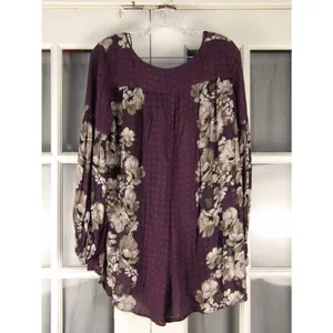 Free People Womens Purple Sunset Boulevard Boho‎ Short Romper XS thumbnail 2