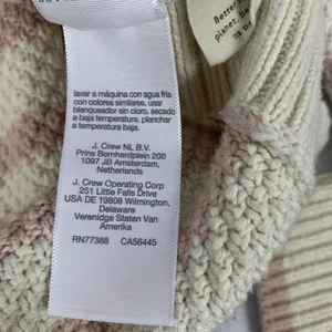 Madewell Womens M Striped Cotton Blend Sweater Beige & Pink thumbnail 6