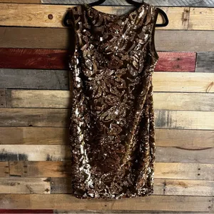 Flounce Gold Velvet Sequin Mini Dress Size 8‎ thumbnail 2