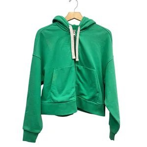 Everlane The Track Organic Cotton Hoodie in Bright Jade size XS NWT thumbnail 2