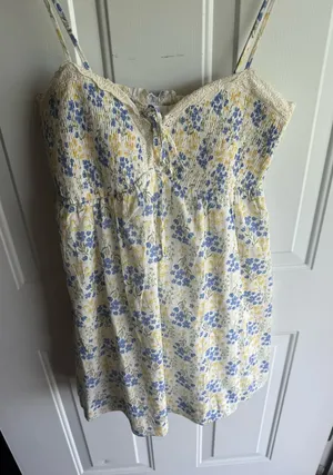 Floral Dress Yellow Size M thumbnail 1