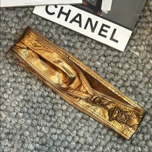 Non Signe Bronze Leather Wrap Belt Size S/M thumbnail 2